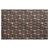 Art Deco Rose Gold Muscheln im Schwarzen Meer Stoff (Fat Quarter (45,7 x 55,9 cm))