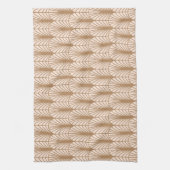 Art Deco Rose: Golden Peacock Feathers Geschirrtuch (Vertikal)