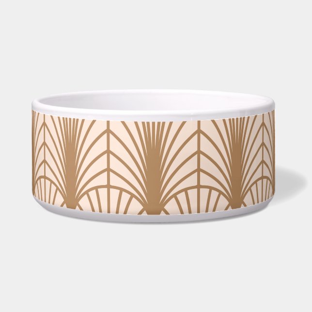 Art Deco Rose: Golden Peacock Feathers Napf (Vorderseite)