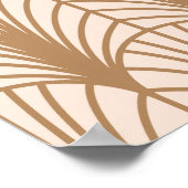 Art Deco Rose: Golden Peacock Feathers Poster (Ecke)