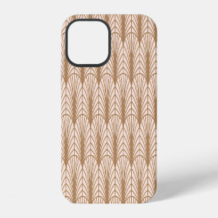 Art Deco Rose: Goldene Pfauenfedern iPhone 12 Hülle