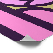 Art-Déco-Rose in Rosa und Gold Poster (Ecke)