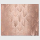 Art Déco Rose Kupfer Elegante Geometrie Geschenkpapier (Flach)