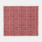 Art Deco Rose Quadrate Stilisierte primäres Blumen Fleecedecke (Vorderseite (Horizontal))