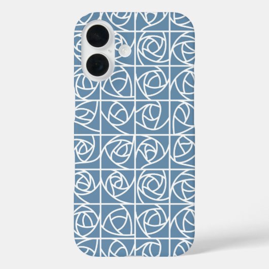 Art Deco Rose Square Stilvoll blass Case-Mate iPhone Hülle (Rückseite)