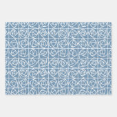 Art Deco Rose Square Stilvoll blass Geschenkpapier Set (Vorderseite 3)