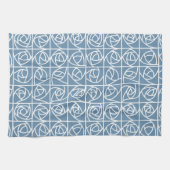 Art Deco Rose Square Stilvoll blass Geschirrtuch (Horizontal)
