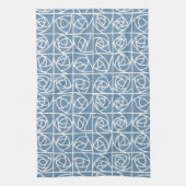 Art Deco Rose Square Stilvoll blass Geschirrtuch (Vertikal)
