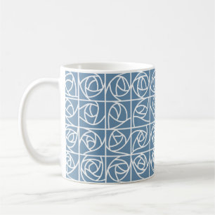 Art Deco Rose Square Stilvoll blass Kaffeetasse