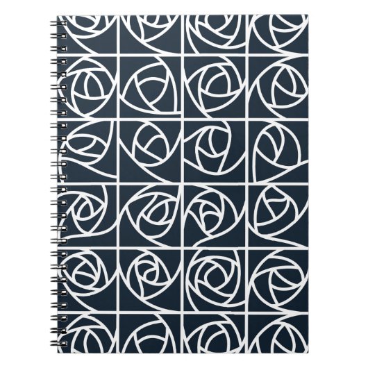 Art Deco Rose Square Stilvoll blühend Notizblock (Vorderseite)