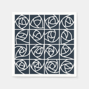 Art Deco Rose Square Stilvoll blühend Serviette