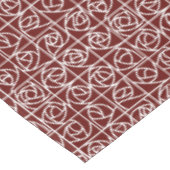 Art Deco Rose Square Stilvoll Rot Tischdecke (Schrägansicht)