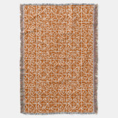 Art Deco Rose Square Stilvolle Blumenorange Decke (Vorderseite Vertikal)