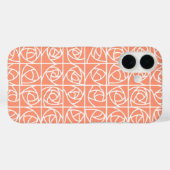 Art Deco Rose Square Stilvolle Blumenpfirsiche Case-Mate iPhone Hülle (Rückseite (Horizontal))