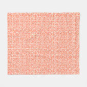 Art Deco Rose Square Stilvolle Blumenpfirsiche Fleecedecke (Vorderseite (Horizontal))
