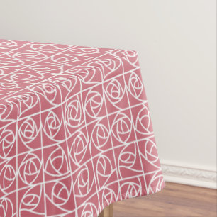 Art Deco Rose Squares Stilvolles Blumenrosa Tischdecke