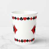 Art Deco Rot und Black Card Anzug Mit Monogramm Pappbecher (Links)