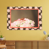 Art Deco Rote Koralle Dragonfly Leinwanddruck (Insitu (Wohnzimmer))