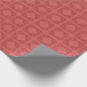 Art Deco Rote Quadrate Geschenkpapier (Ecke)