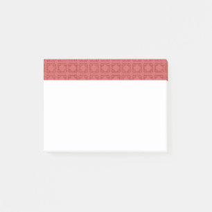 Art Deco Rote Quadrate Post-it Klebezettel