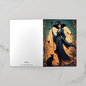 Art Deco Rotzunge mit schwarzer Katze und Vollmond (Äußere Ablage)