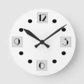 Art Deco Round Clock Runde Wanduhr (Vorderseite)