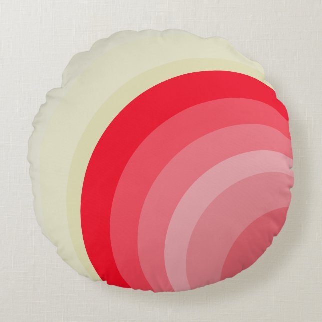 Art Deco Round Pillow Rundes Kissen (Vorderseite)