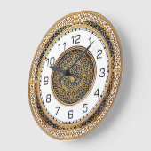 Art Deco Round Wall Große Wanduhr (Winkel)