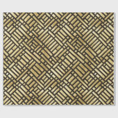 Art Deco Royal Gold Bars Geschenkpapier (Flach)