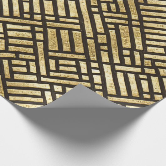 Art Deco Royal Gold Bars Geschenkpapier (Ecke)