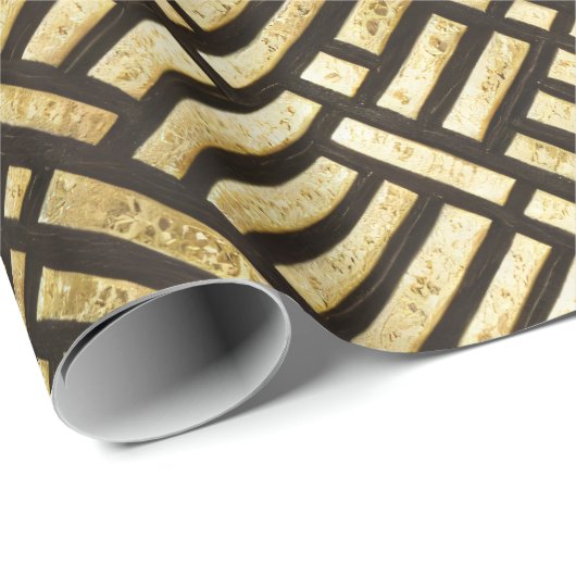 Art Deco Royal Gold Bars Geschenkpapier (Rolleneckpunkt)