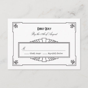 Art Deco RSVP Card