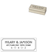 Art Deco Rücksendeadresse Briefmarke Gummistempel (Stempel)