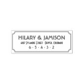 Art Deco Rücksendeadresse Briefmarke Gummistempel (Prägung)