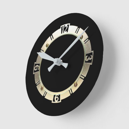Art Deco Runde Wanduhr (Winkel)