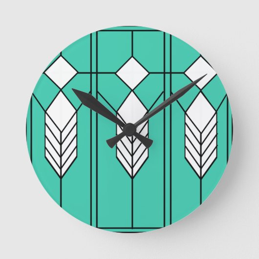 Art Deco Runde Wanduhr (Vorderseite)