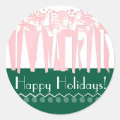 ART DECO RUNDER AUFKLEBER (Vorderseite)