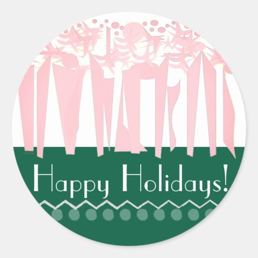 ART DECO RUNDER AUFKLEBER (Vorderseite)