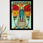 Art Deco Sagitarius Vintage Poster (Küche)