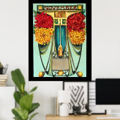 Art Deco Sagitarius Vintage Poster (Heimbüro)