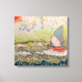 Art Deco Sailboat Leinwanddruck (Vorderseite)