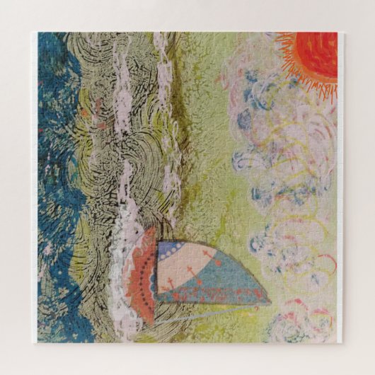 Art Deco Sailboat Puzzle (Horizontal)