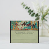 Art Deco Santa in Sky Feiertagspostkarte (Stehend Vorderseite)