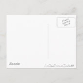 Art Deco Santa in Sky Feiertagspostkarte (Rückseite)