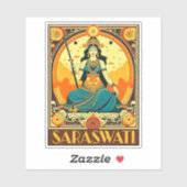 Art Deco Saraswati Aufkleber (Blatt)