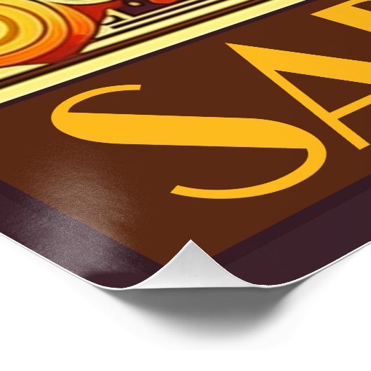 Art Deco Saraswati Poster (Ecke)