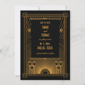Art Deco Save The Date (Vorderseite)