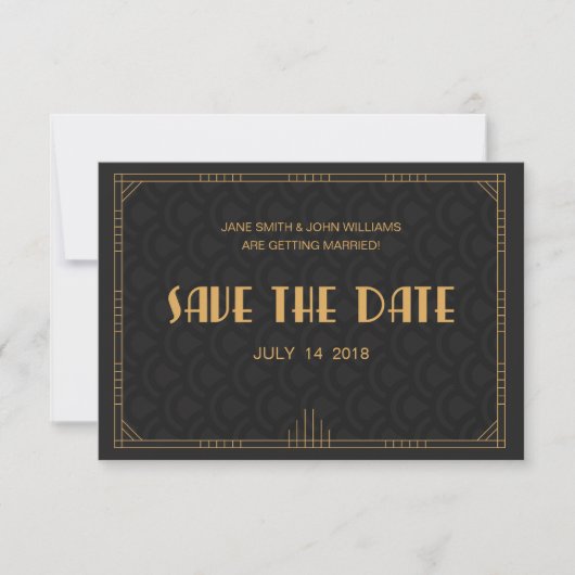 Art Deco Save the Date (Vorderseite)