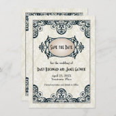 Art Deco Save the Date (Vorne/Hinten)