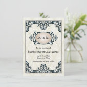 Art Deco Save the Date (Stehend Vorderseite)